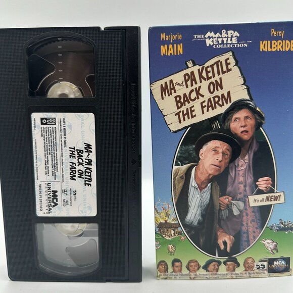 Ma & Pa Kettle Back On The Farm VHS 1951 Marjorie Main Percy Kilbride Comedy - Picture 3 of 3